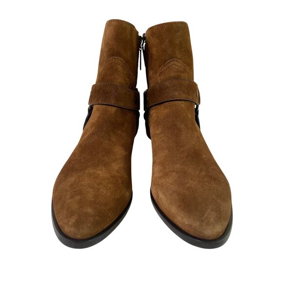 Saint Laurent Suede Leather Boot West Harness Cowboy Western Coastal Sz 37/7 - Picture 5 of 13